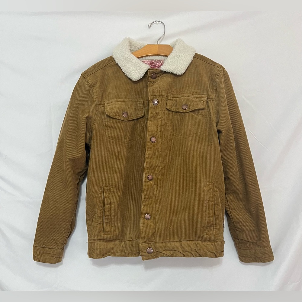Brooklyn Cloth Sherpa-Lined Corduroy Trucker Jacket (M)